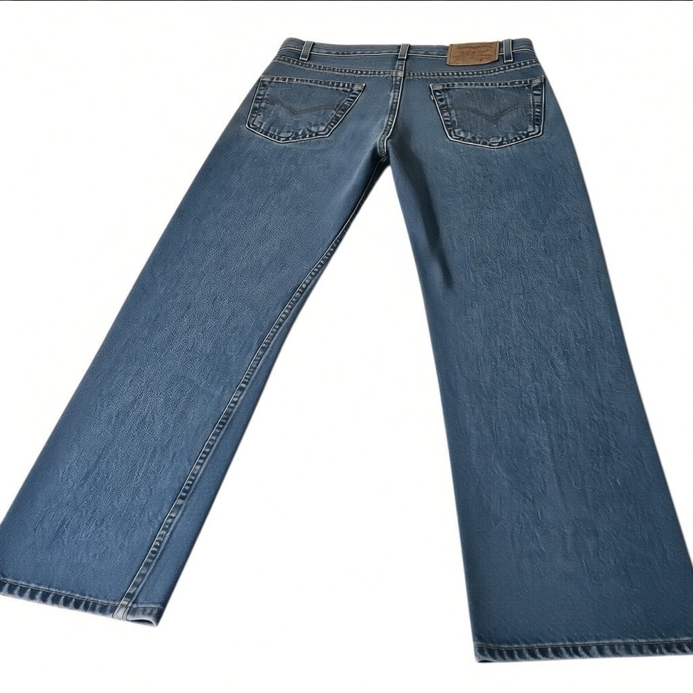 VTG Levis 505 Jeans Men's 34X30 Y2K Light Wash Denim MADE IN USA - Picture 3 of 13
